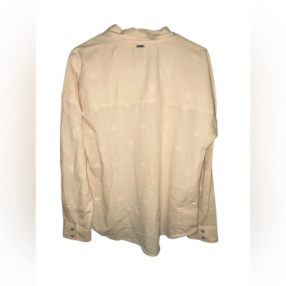 Prana Womens Cream Button Down Shirt Large - Picture 2 of 8